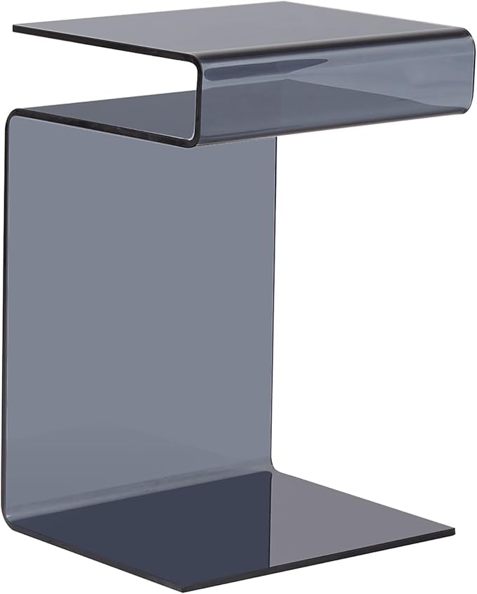 Glass Nightstand, Side Table, S-Shaped End Table - Image 3