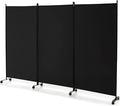GOFLAME 3 Panel Folding Room Divider, 6FT Rolling Privacy Screen by GOFLAME