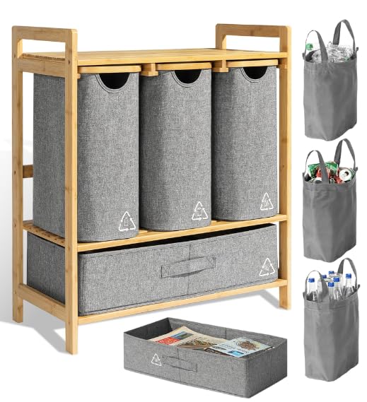 Terratur 4 Section Recycling Bin by Terratur