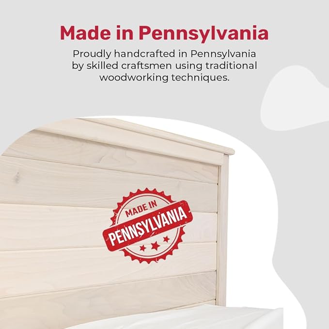 Solid Hardwood Deluxe Platform Bed Frame, Footboard & Slats, Quality Crafted in - Image 6