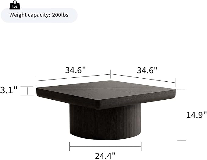 Modern Square Coffee Table - Image 2