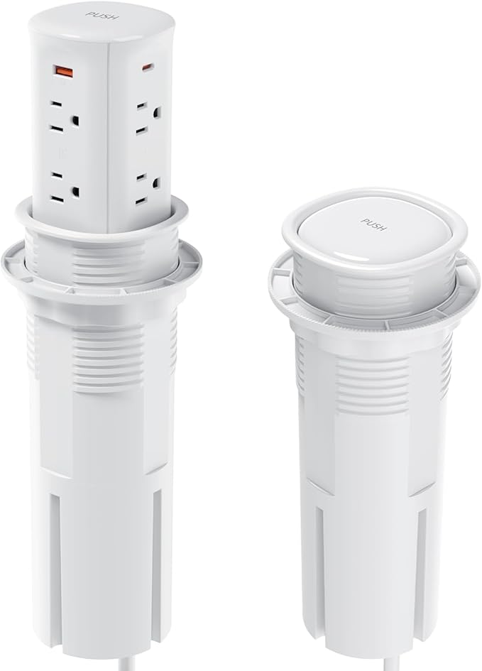 Pop Up Outlet for Countertop, Recessed Power Strip, Power Grommet 3.15 inch - Image 7