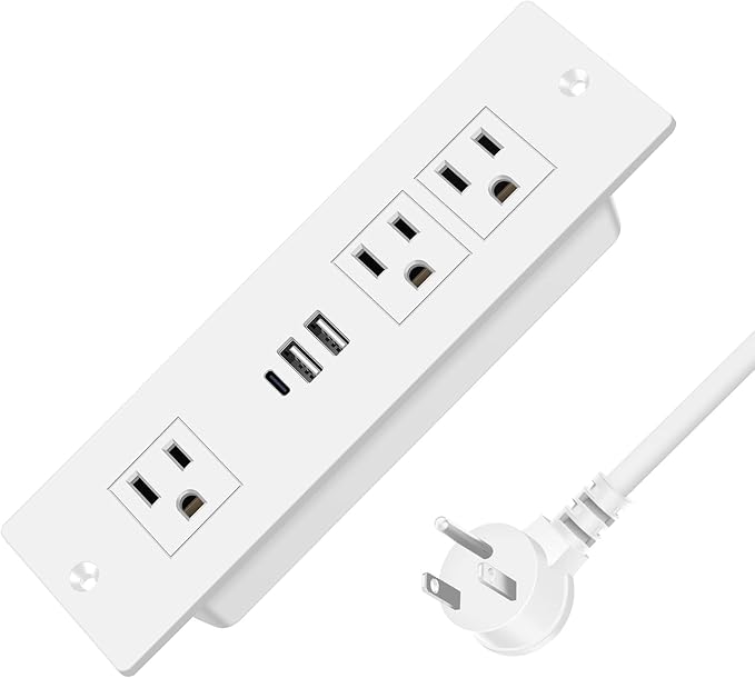 HEZI Recessed Power Strip, Furniture Drawer Outlet by HEZI