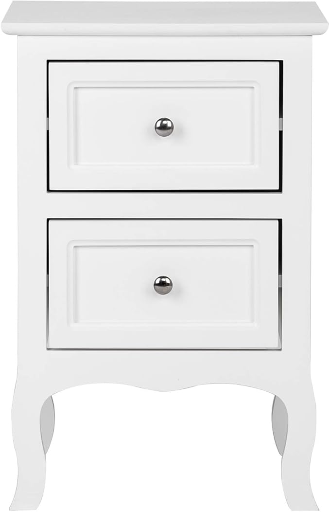 Bonnlo White Nightstand with 2 Drawers, Night Stands - Image 9