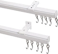 ChadMade Ceiling or Wall Mount Curtain Track Kit - 6ft Adjustable Length Drape by ChadMade