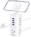 Power Strip Tower Surge Protector, TenTrend Flat Plug Extension Cord by TenTrend