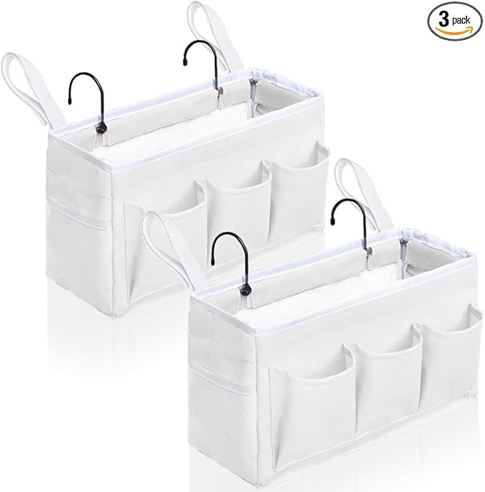 Kanrichu 2Pcs Beside Caddy Storage Organizer, Hanging Bag Holder by KANRICHU
