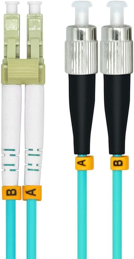 Jeirdus 5Meters 16ft LC to FC Duplex 50/125 10G OM3 Multi-Mode Fiber Optic - Image 2