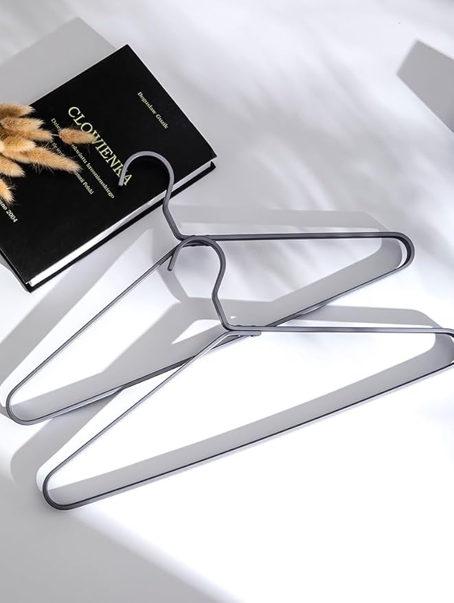 Premium Matte Titanium Gray Aluminum Coat Hangers 90 Piece Set, 16.5” Extra - Image 6