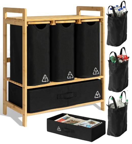 Terratur 4 Section Recycling Bin by Terratur