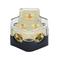 RKURCK 2 Way Power Distribution Block, 0/2/4 AWG Gauge in, 4/8/10 Gauge Out by RKURCK