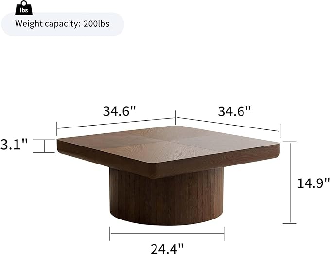 Modern Square Coffee Table - Image 2