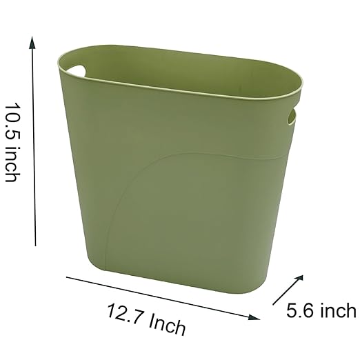 ROYFACC Small Trash Can Plastic Bathroom Wastebasket 3.2 Gallon Slim Garbage - Image 4
