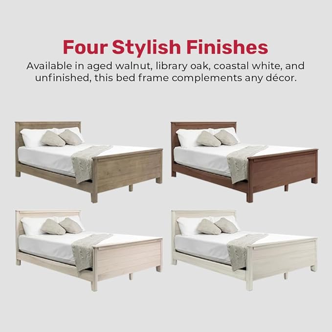 Solid Hardwood Deluxe Platform Bed Frame, Footboard & Slats, Quality Crafted in - Image 7