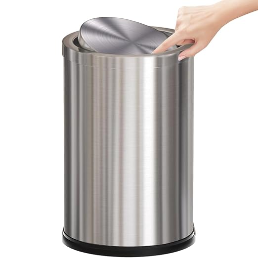 9L/2.4gallon Gold Bathroom Trash Can by YOJIA