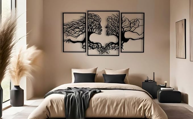 VAILLA Tree of Life Wall Wooden Art Abstract Tree Man Woman Face Large 3D - Image 8