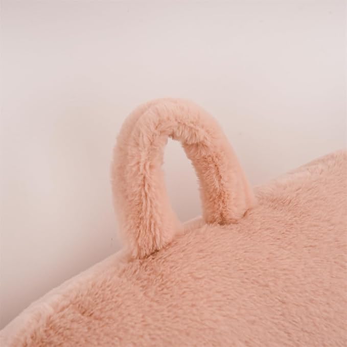 Holawakaka Large Faux Fur Bed Rest Pillow - Image 7