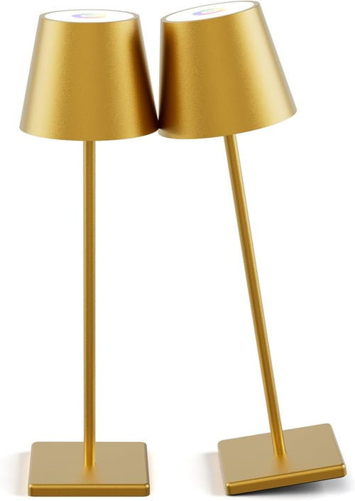 2-Pack LED Cordless Table Lamp 3W 5500mAh Rechargeable Battery Operated by Aoceley