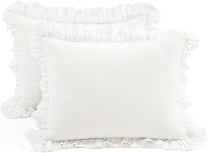 Lush Decor Ella Ruffle Lace 100% Cotton Duvet Cover, 3 Piece Set, Full/Queen - Image 8