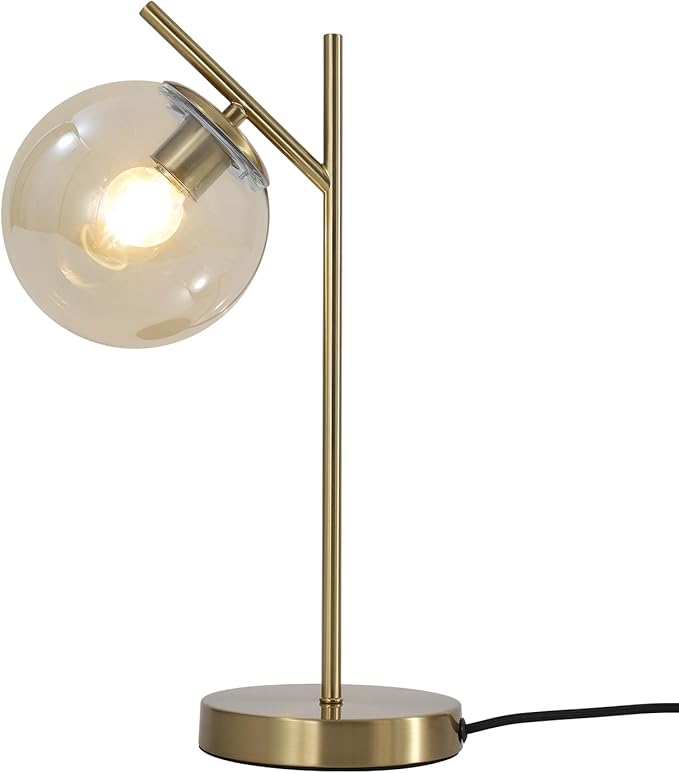 Mid Century Modern Table Lamp, Metal Brass Desk Lamp - Image 2