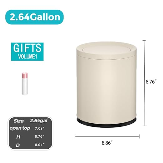 2.6 Gallon/10L Metal Trash Can - Image 7