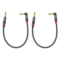 Rannsgeer 2 Pack 1/4 Inch TS Right Angle to 1/4 Inch TS 1 Feet Cable by Rannsgeer