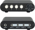 TENEALAY 4-Way 3.5mm Stereo Audio Switch Input Signal Source Switcher Selector by TENEALAY