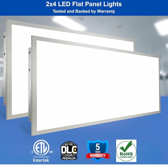 2x4 LED Flat Panel Light Drop Ceiling Office Fixture, Selectable Features - Image 8