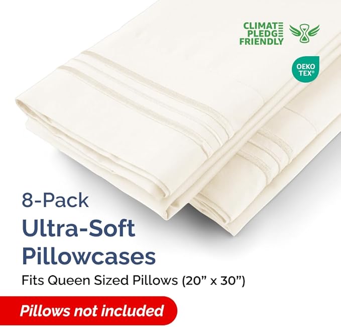 Queen Pillow Cases Set of 8 - Image 2