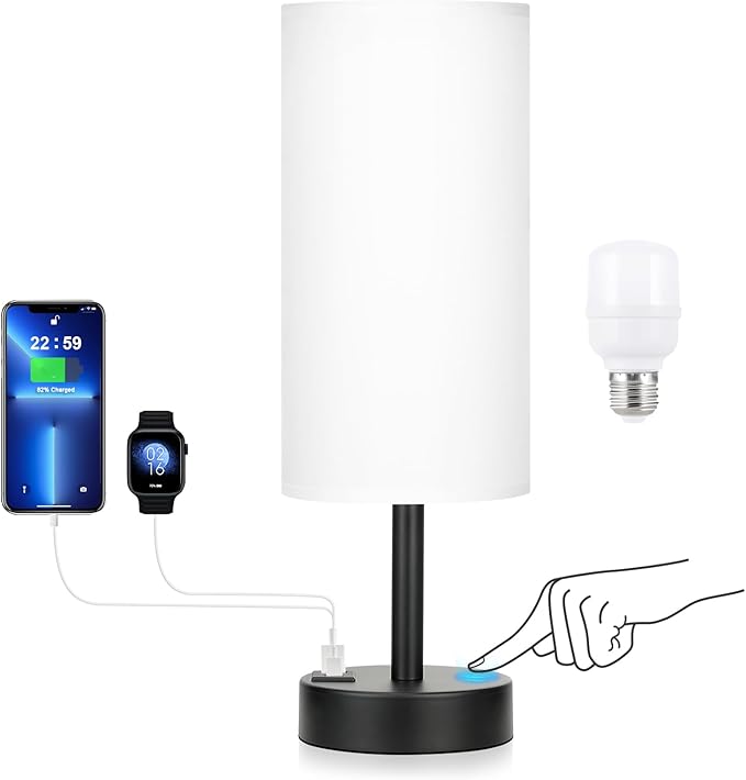 Bedside Touch Table Lamps for Bedroom Nightstand by DicooolDirect