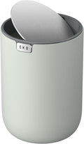 EKO Mini Desk Trash Can with Swing-Top Lid 0.4 Gallon Small Table Round by EKO
