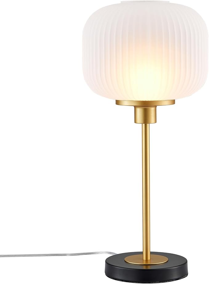 Industrial Table Lamps with Unique Glass Shade, Vintage Bedside Lamps - Image 8