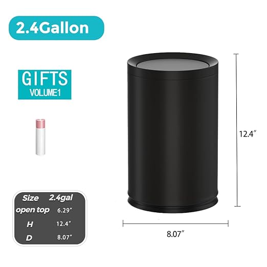 2.3/9L Gallon Metal Trash Can - Image 7