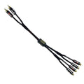 Arklove 3ft Shielded RCA Plug Splitter Stereo Audio Video Cable 2 Male to 4 by Arklove