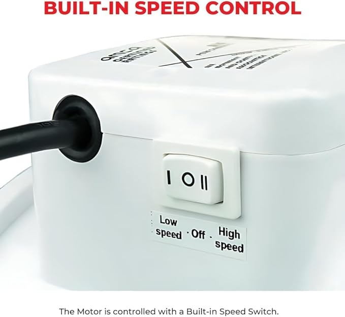 VENTS-US TT Silent 125-5" Inline Duct Fan, 199 CFM, 2-Speed Built-In Switch - Image 6