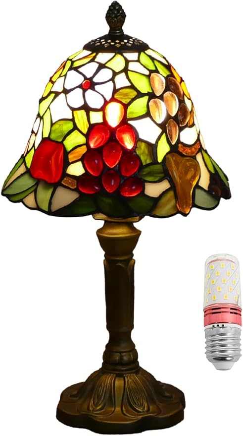 Mini Tiffany Table Lamp Nightstand Lamps Handmade Stained Glass Bedside Lamp - Image 2