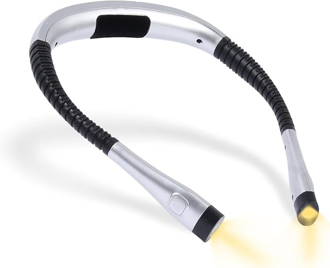Book Light, 3-Color & 9-Brightness Reading Light, Bendable Neck Light, 80-hr by Bsdgeclogy