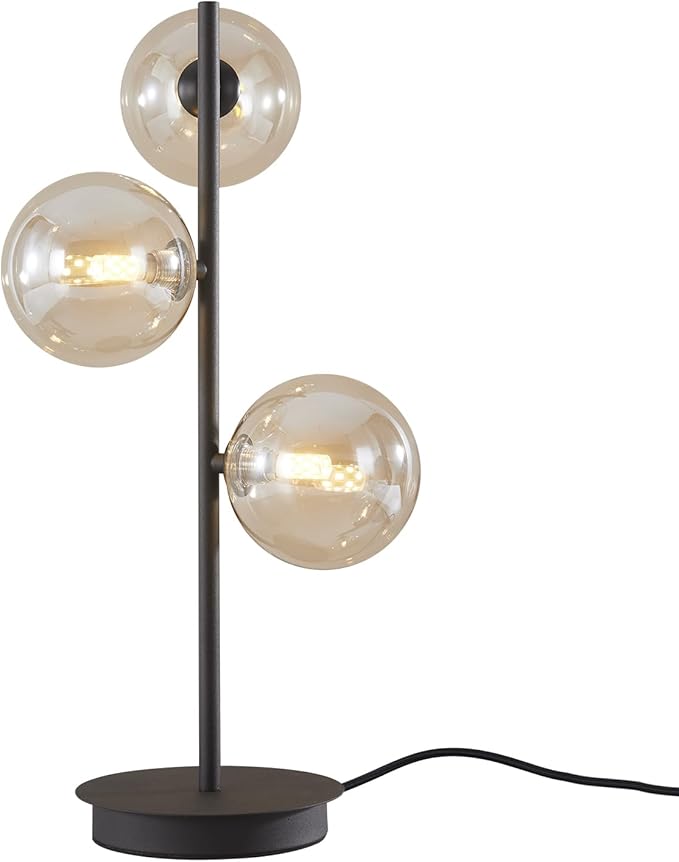 Mid Century Modern 3 Lights Globe Table Lamp Contemporary Minimalist Tall by Magiroz