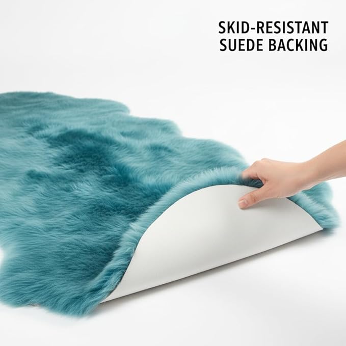 Premium Genuine Sheepskin Rug 2' x 6' Long Fur Soft & Natural Bedside Area Rug - Image 8