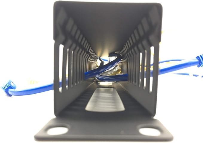2 Pack 1U 19 Inch Cable Manager Horizontal Rack Mount 24 Slot Metal Finger Duct - Image 6