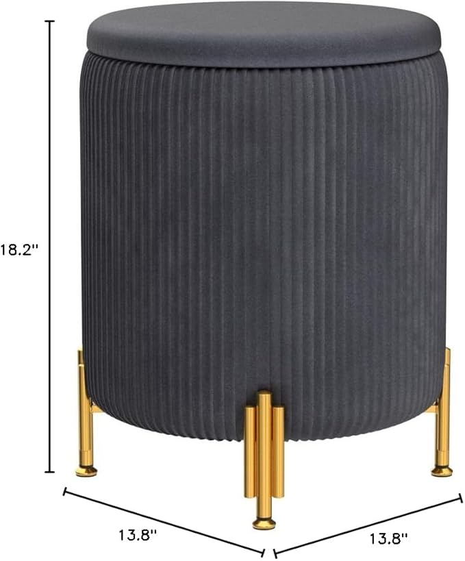 Mxfurhawa Round Ottoman Foot Stool - Image 2