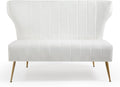 50’’ Armless Loveseat Sofa, Comfy Upholstered Velet Small Couch Sofa by ZJhome