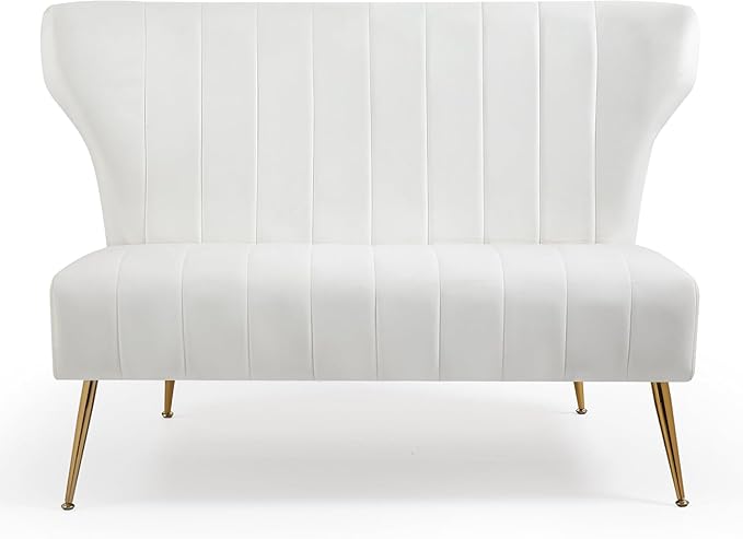 50’’ Armless Loveseat Sofa, Comfy Upholstered Velet Small Couch Sofa by ZJhome