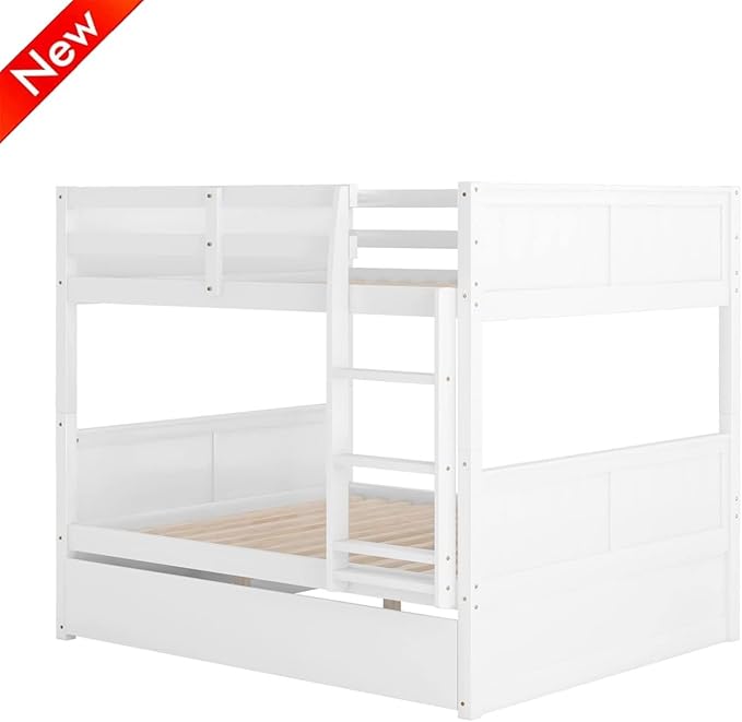 TSAMPA Latest Upgraded & Stronger Heavy Duty Solid Wood Full Over Full Bunk Bed - Image 9