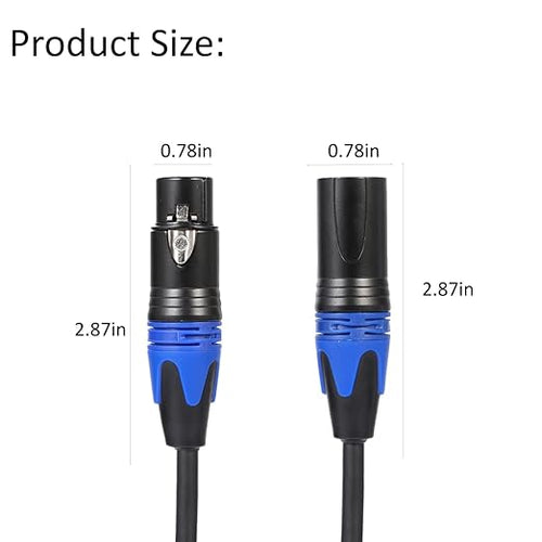 1 Male to 2 Female XLR Y Splitter Micrphone Cable, 3pin Male to Dual Female - Image 2