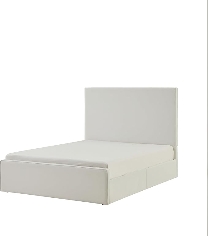 King Size Upholstered Bed Frame, Lucas Tall Headboard Floor Platform Beds - Image 8