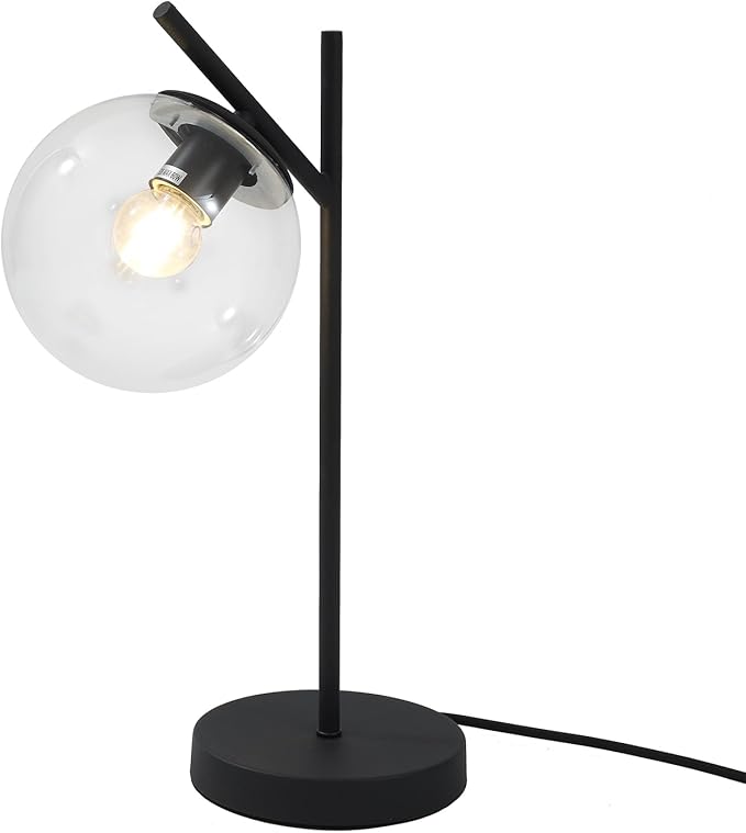Mid Century Table Lamp Vintage Bedroom Desk Lamp Black Nightstand Lamp - Image 2