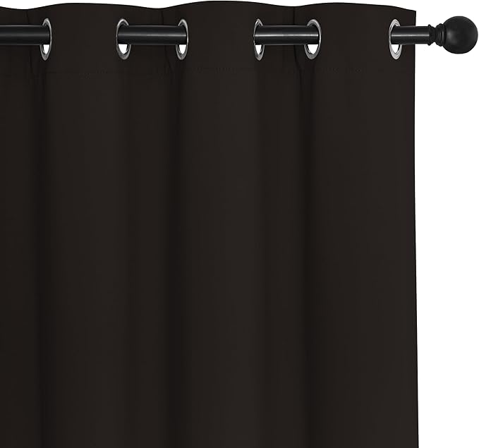 NICETOWN Toffee Brown Blackout Curtains 84 inch Length, Grommet Top Room - Image 7