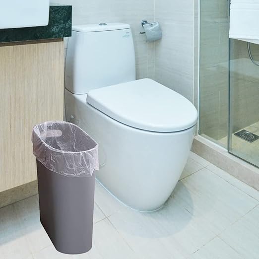 ROYFACC Small Trash Can Plastic Bathroom Wastebasket 3.2 Gallon Slim Garbage - Image 7