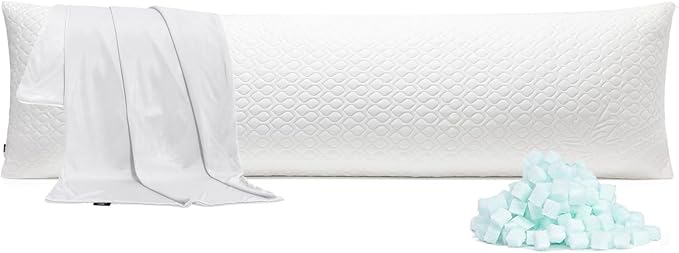 Extra Long Body Pillow Memory Foam 180x50cm – Firm King Size Body Pillows by RainmrBedding